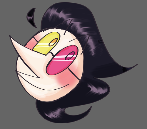 Color testing with a Spamton head lol.